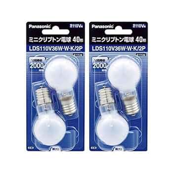Amazon | パナソニック ミニクリプトン電球 110V 40W形(36W) E17
